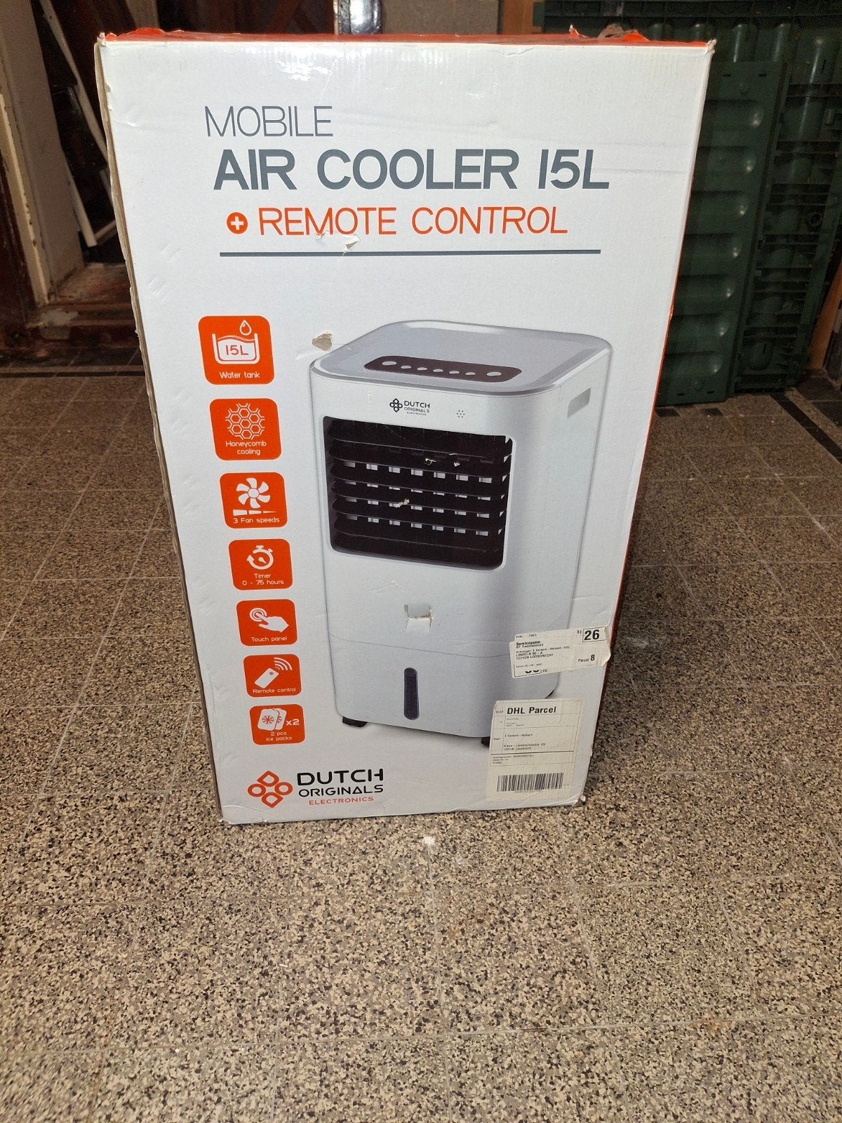 Mobiele Luchtkoeler 15L met Afstandsbediening, Witgoed en Apparatuur, Ventilatoren, Ophalen, Ventilator met afstandsbediening