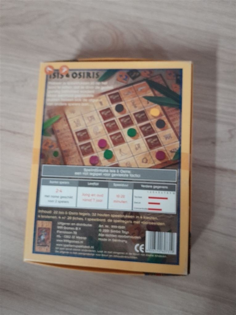 Isis en Osiris - 999 games - s1771, Hobby en Vrije tijd, Gezelschapsspellen | Bordspellen, Verzenden, Zo goed als nieuw