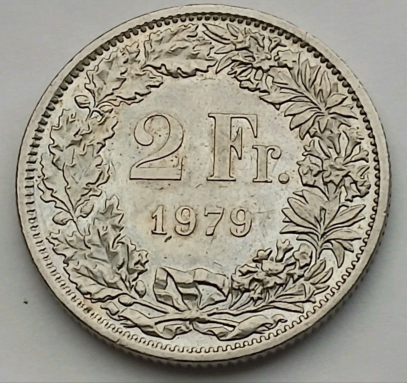 Zwitserland 2 Francs 1979 Oude Vintage Munt Europa Bern, Ophalen of Verzenden
