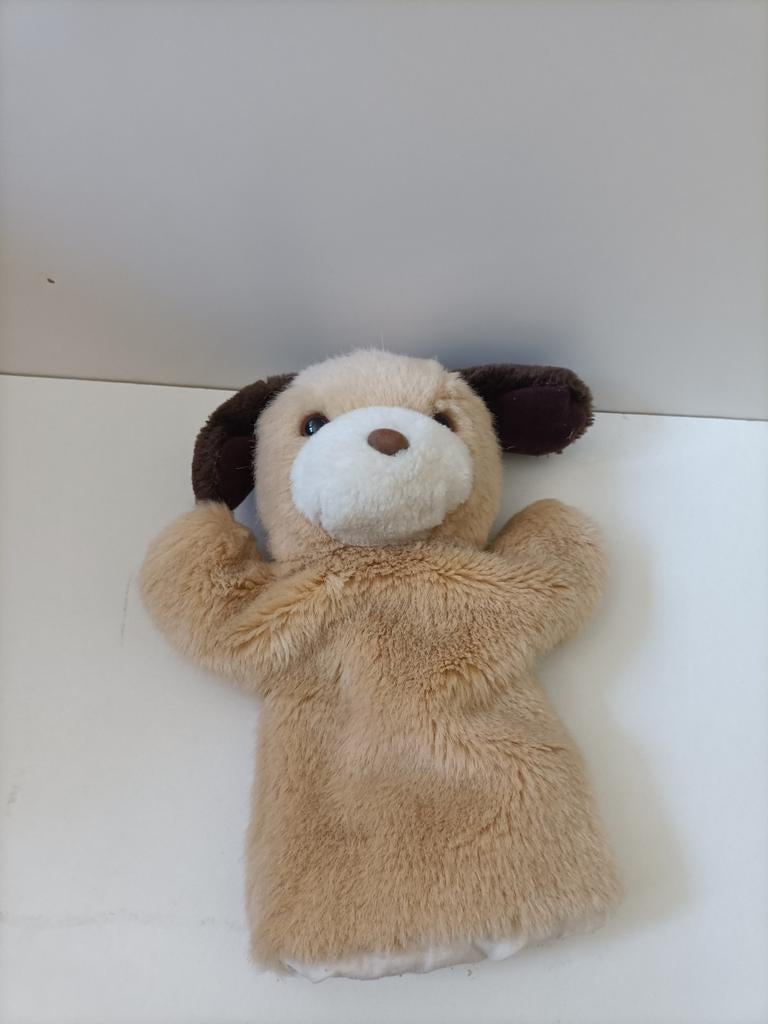 Bruine Honden Handpop 25cm - Zo goed als nieuw, Ophalen of Verzenden, Zo goed als nieuw, Jongen of Meisje