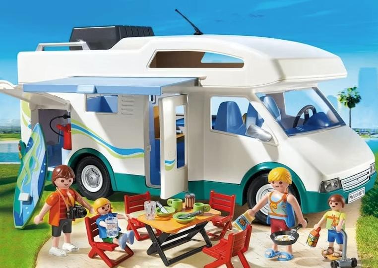 Playmobil 6671 Grote familie-camper, Kinderen en Baby's, Speelgoed | Playmobil, Ophalen of Verzenden, Zo goed als nieuw, Complete set