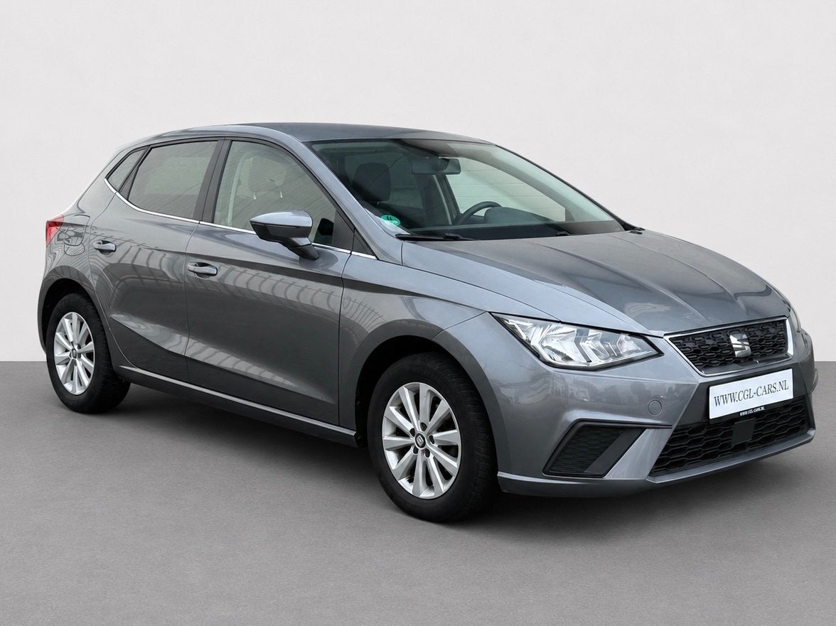 Seat Ibiza 1.0 TSI Style+Airco+Cruise+ACC+DealerOnderhouden, 21 km/l, Stof, Gebruikt, Zwart