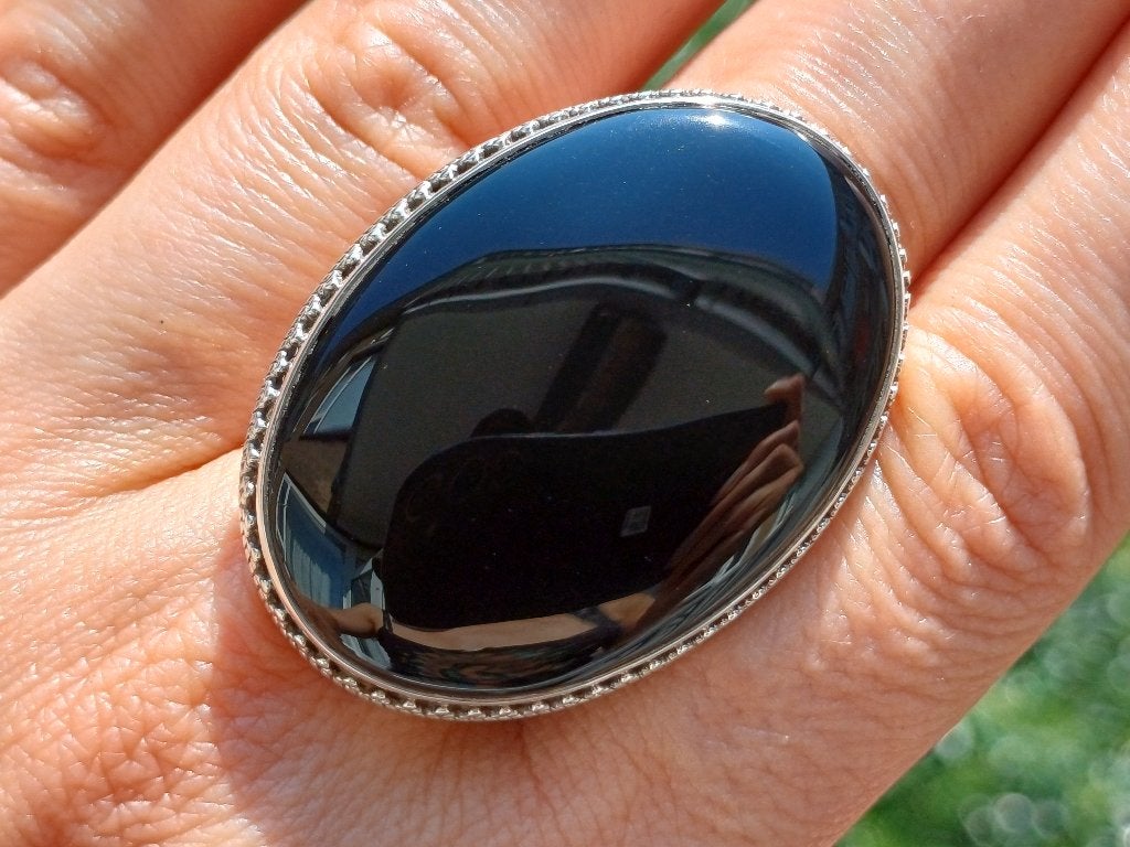 Vanoli Imposante 925 zilveren ring met onyx maat 19,25, Daiva1973@hotmail.com, Vanoli, 19 tot 20, Nieuw