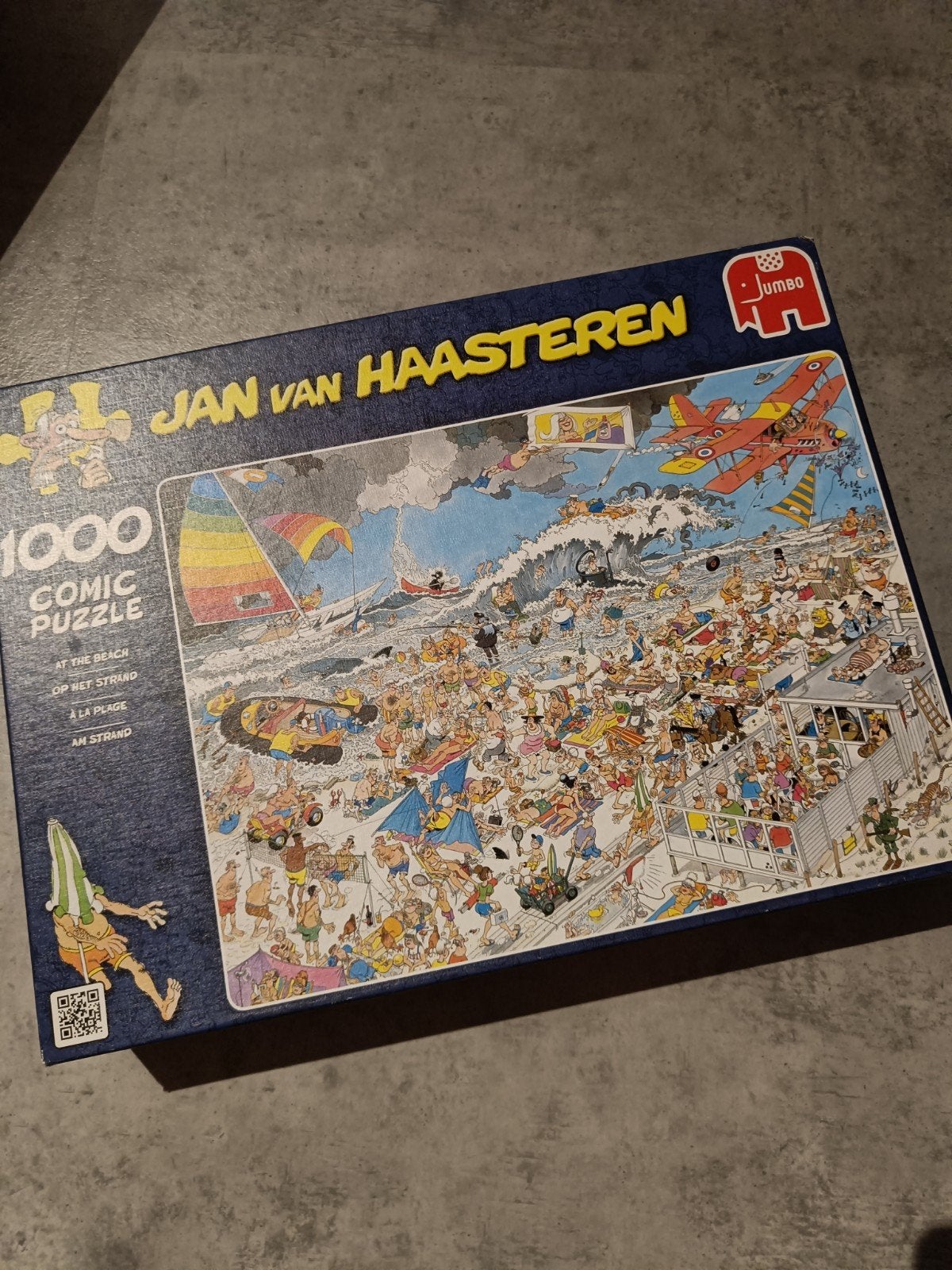 van Haasteren puzzel Op het strand, 1000 stukjes, Ophalen of Verzenden, 500 t/m 1500 stukjes, Zo goed als nieuw, Legpuzzel