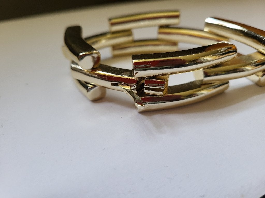armband goud kleurig, Ophalen of Verzenden, Zo goed als nieuw, Zilver, Overige materialen