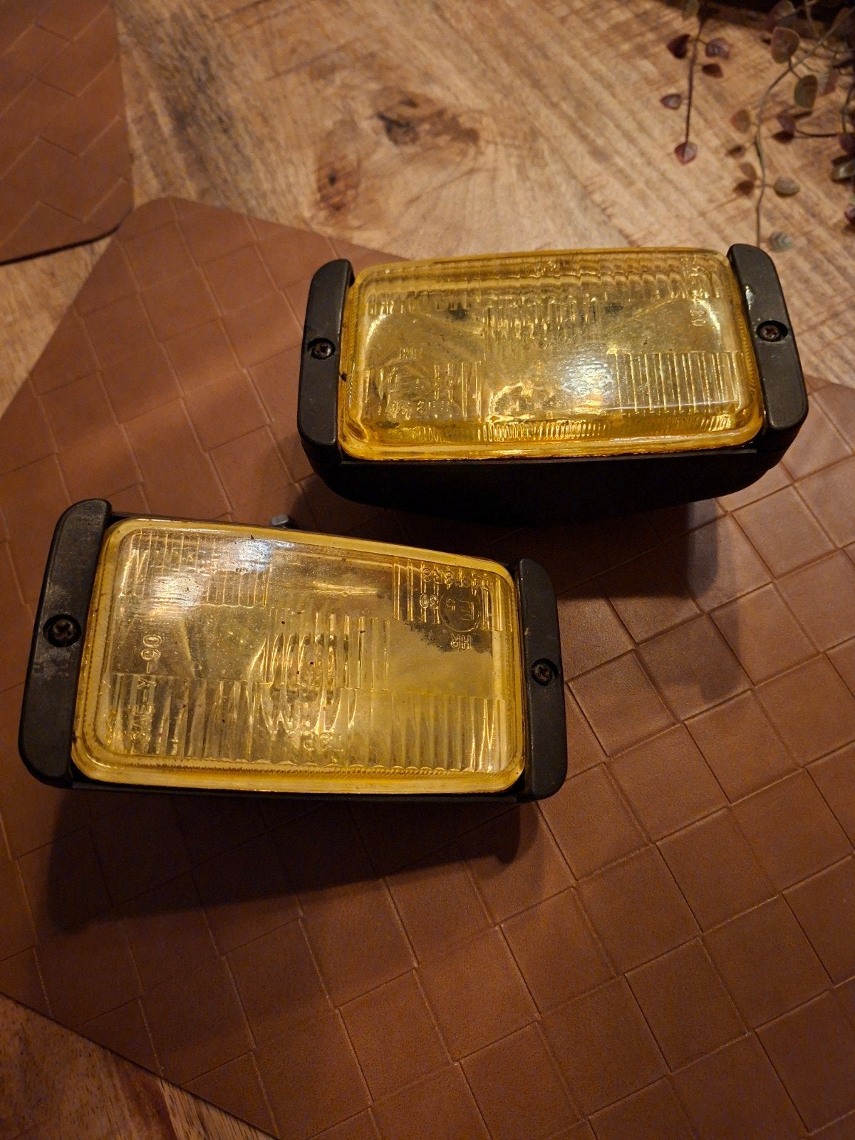 set van 2 breed of verstralers geel van kleur, Auto-onderdelen, Ophalen, Gebruikt
