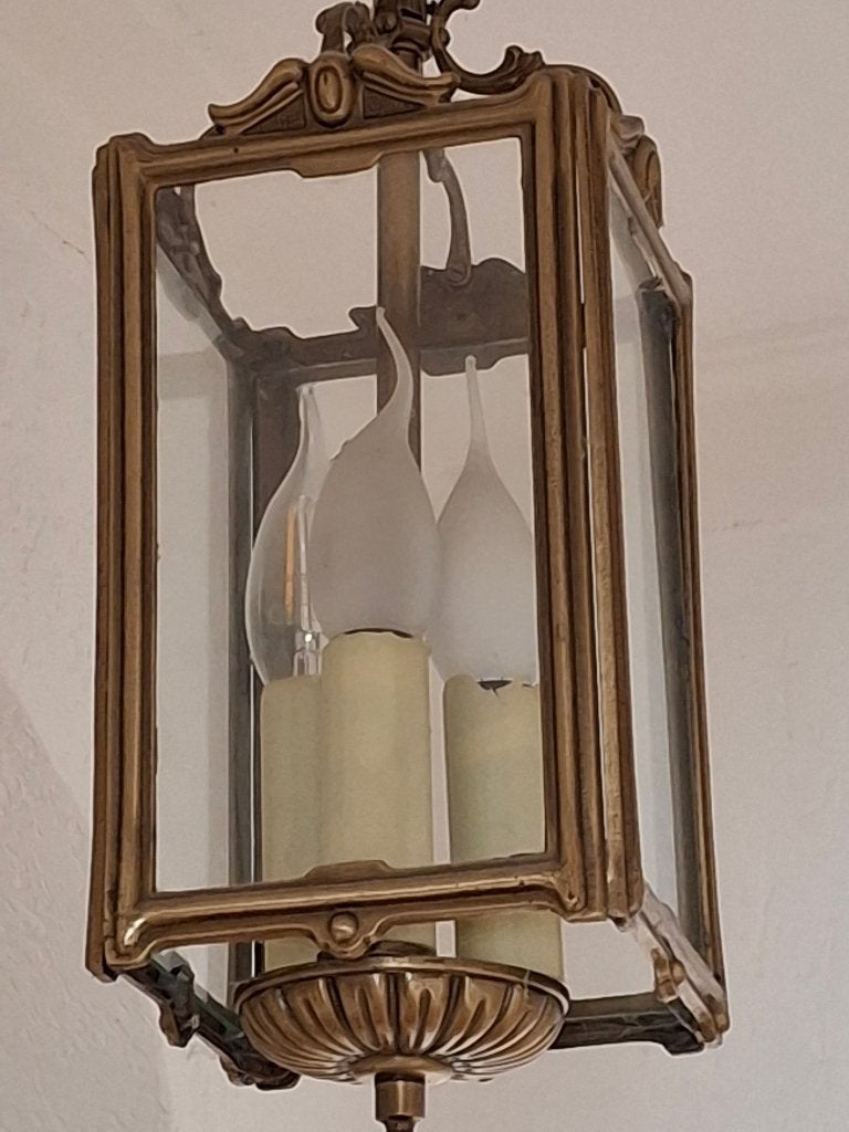 Oude koperen lamp, Ophalen of Verzenden