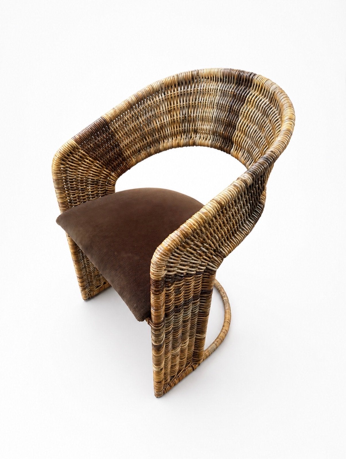 Set van 6 rotan eetkamerstoelen van Luit van der Helm, jaren, Huis en Inrichting, Ophalen of Verzenden, Bruin