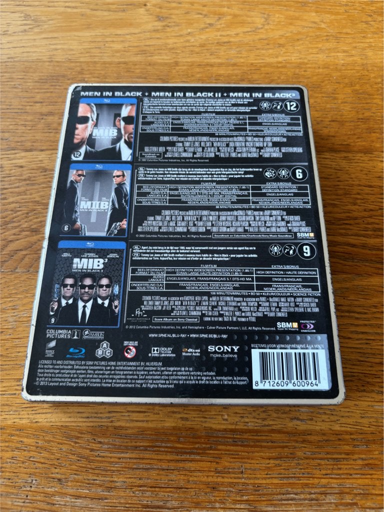 Blu-ray's Men in Black / MIB 1 t/m 3 - Trilogy / Trilogie, Gebruikt, Nederlands, Film, Science Fiction en Fantasy