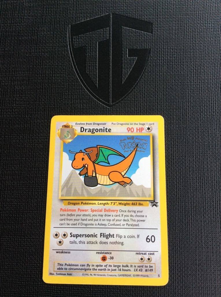 Dragonite Black Star movie Promo, Ophalen of Verzenden, Zo goed als nieuw, Losse kaart, Foil