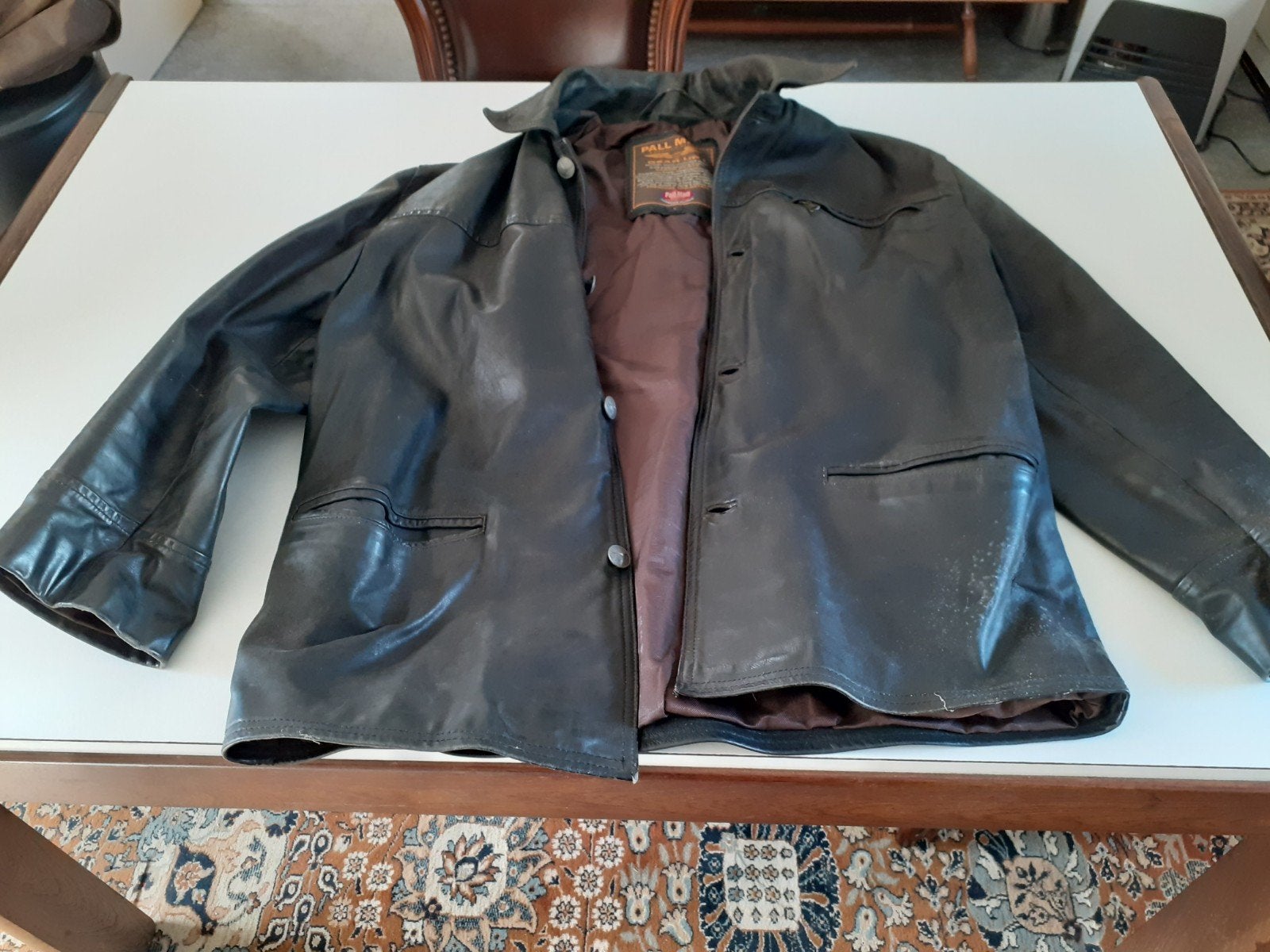 Pall Mall American Classic Leren Jas Maat L, Maat 52/54 (L), Zwart, Pall Mall, Ophalen of Verzenden