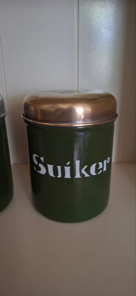 Vintage voorraadpotten set (koffie, thee, suiker), Antiek en Kunst, Ophalen of Verzenden
