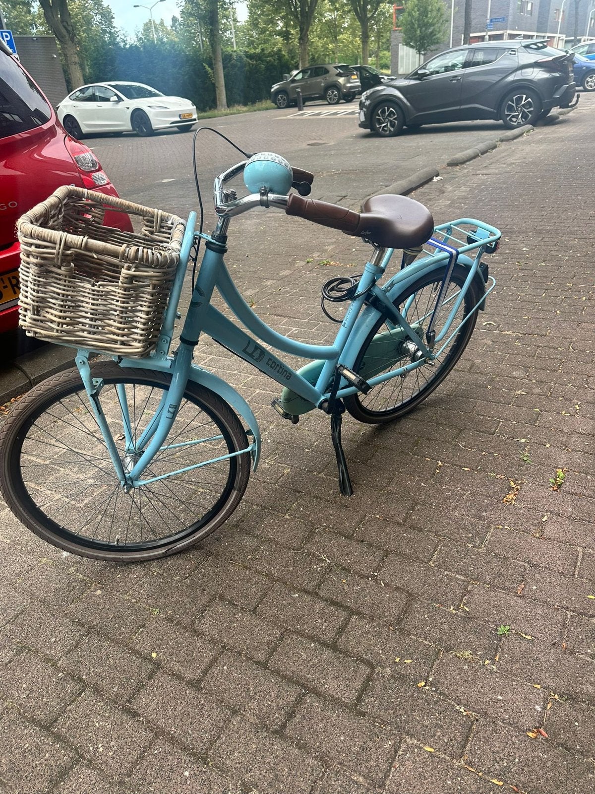Cortina fiets (24 inch) met mandje, Fietsen en Brommers, Terugtraprem, Gebruikt, Versnellingen, 50 tot 53 cm