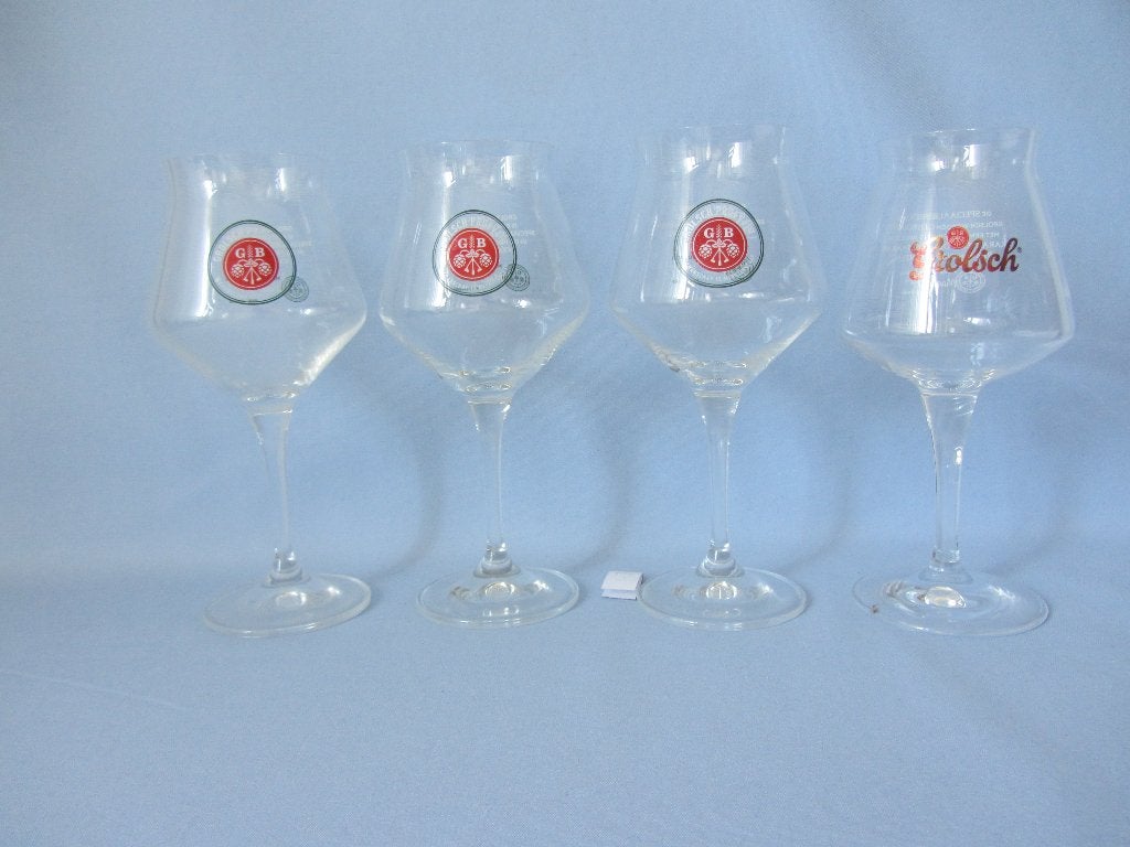 4 grolsch proeverij glazen, Ophalen of Verzenden, Zo goed als nieuw, Glas of Glazen, Grolsch