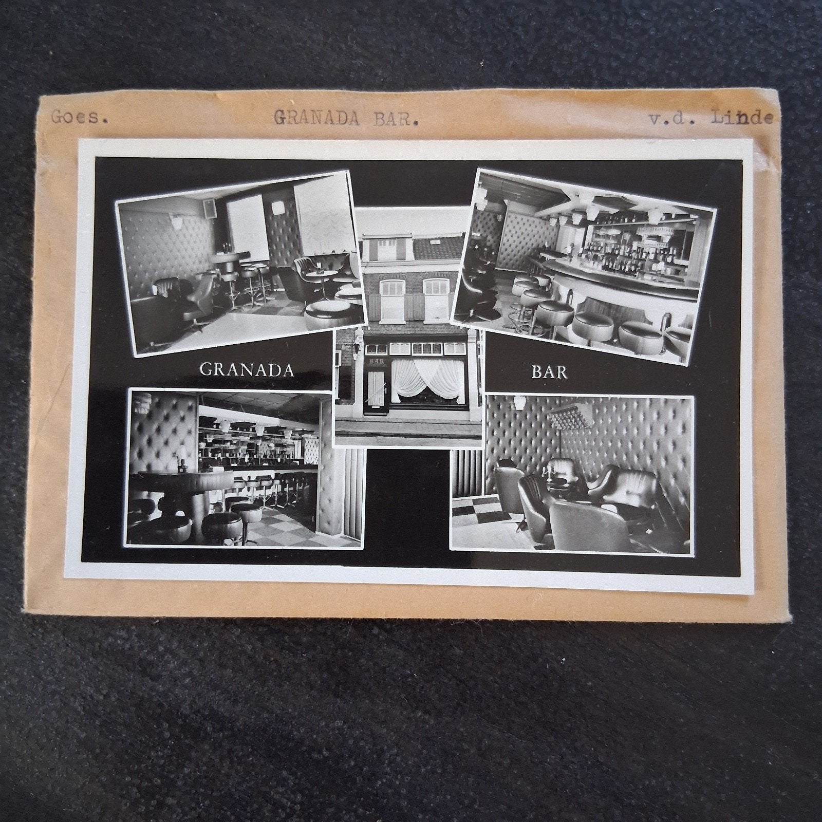 Goes, 1 x glasplaat JosPe ( Granada bar), Ophalen of Verzenden, 1960 tot 1980, Ongelopen, Zeeland