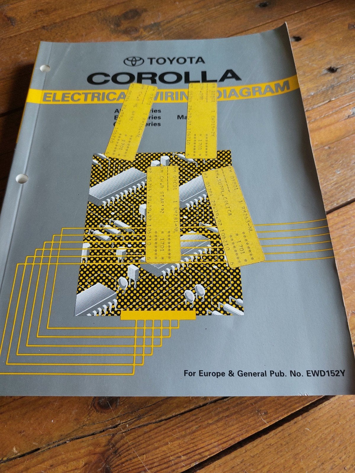 ELECTRICAL WIRING DIAGRAM TOYOTA COROLLA EE100 AE101 CE100, Ophalen of Verzenden