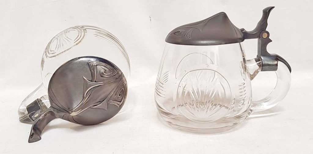 Paar bierpullen Jugendstil WMF., Ophalen of Verzenden