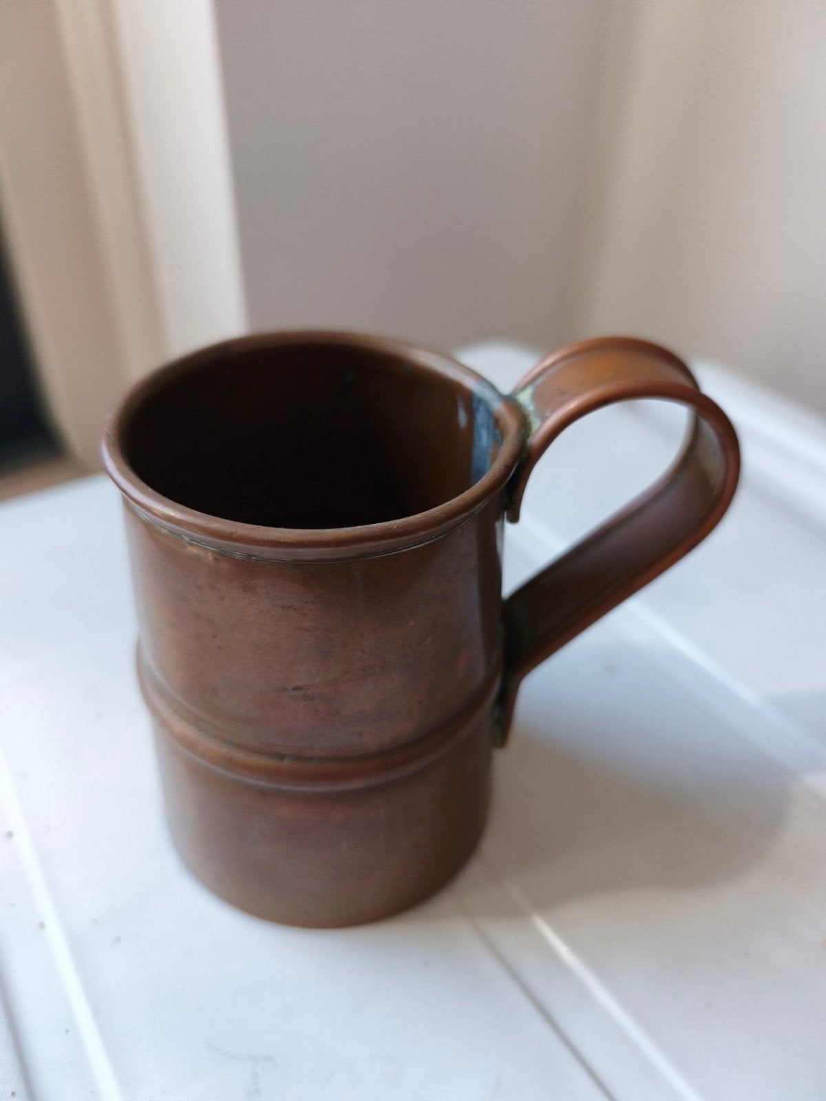 Antieke Koperen Beker met Handvat, Ophalen of Verzenden, Koper