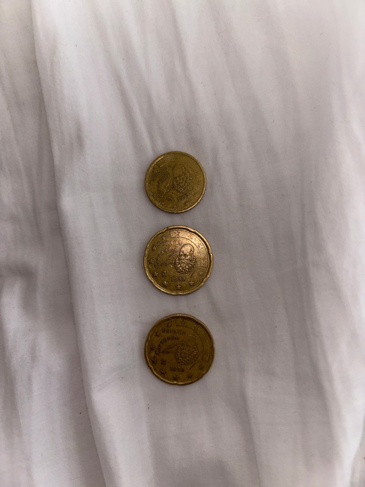 Set van 3 Spaanse euromunten 1999: 2x 20 cent, 1x 10 cent, Ophalen of Verzenden, Spanje, Overige waardes, Setje