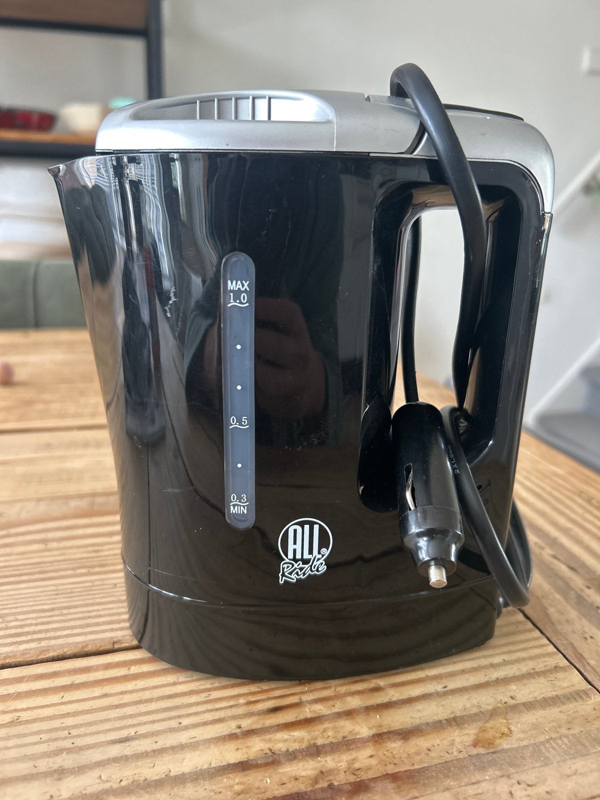 All Ride waterkoker 12 volt, Witgoed en Apparatuur, 1 tot 2 liter, Ophalen of Verzenden, Zo goed als nieuw