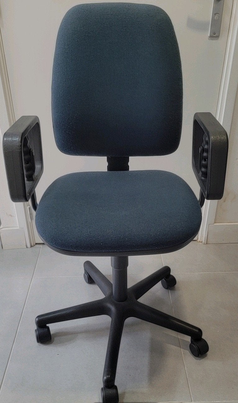 Bureaustoel - Comfortabel en verstelbaar, Ophalen, Gebruikt, Blauw, Bureaustoel