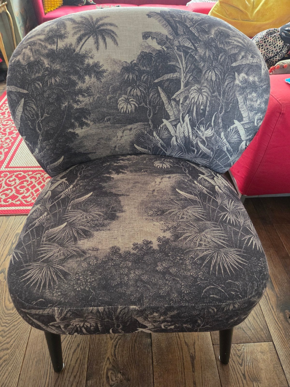 Unieke fauteuil met jungleprint - Zo goed als nieuw, Ophalen, Zo goed als nieuw, Jungle, Exotisch, Modern, Eén