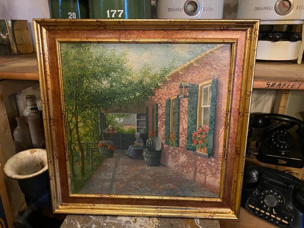 olieverfschilderij van.  v Hendrik Breedveld,, Ophalen of Verzenden