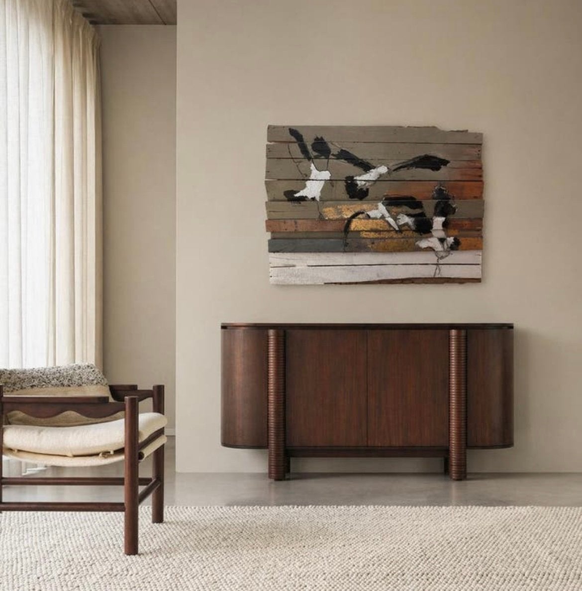 Houten kunstwerk, Ophalen
