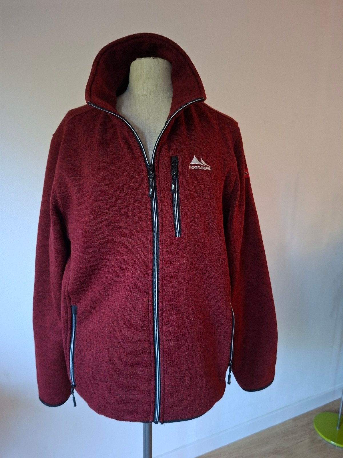 Nordberg Fleecevest Heren - Rood/Bordeaux mt XL, Ophalen of Verzenden, Rood