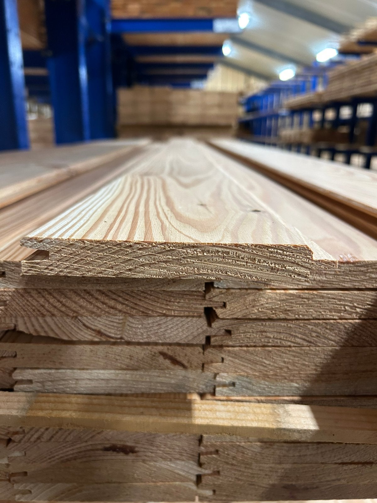 Douglas / lariks mes en groef planken 18x135mm wb visbek, Ophalen, Zo goed als nieuw, 250 cm of meer, Planken