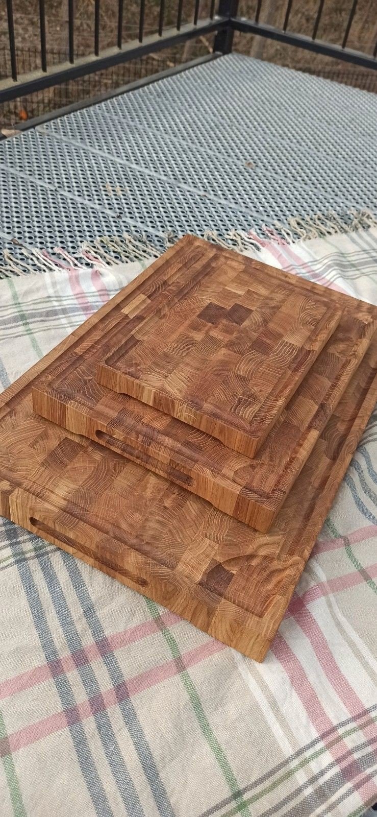 Nieuwe eikenhouten snijplanken – End Grain, Ophalen, Nieuw