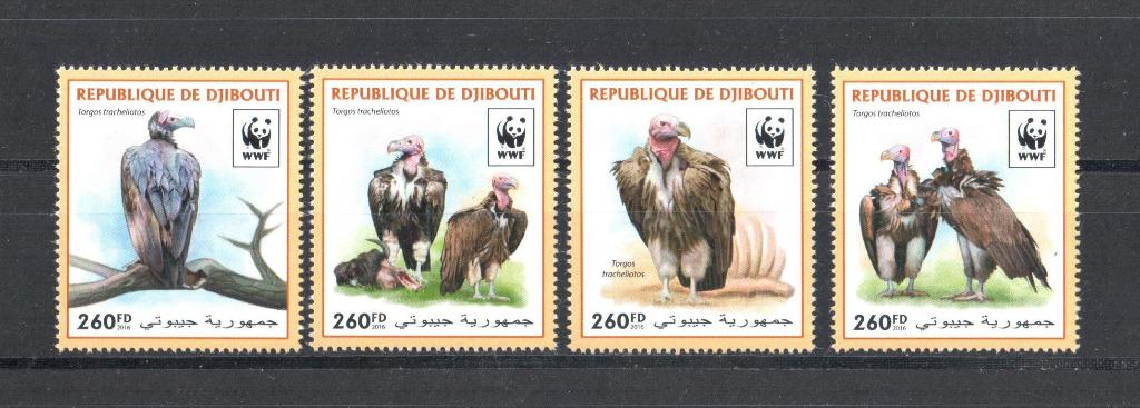 WWF set postzegels van de Oorgier, Ophalen of Verzenden, Postfris, Dier of Natuur
