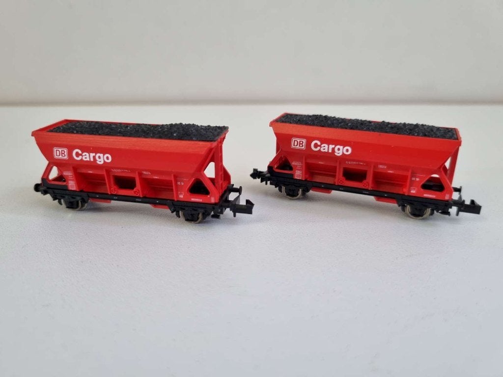 Roco 25338 - Zelflossers met kolenlading van de DB, Gelijkstroom, Wagon, Ophalen of Verzenden, Zo goed als nieuw