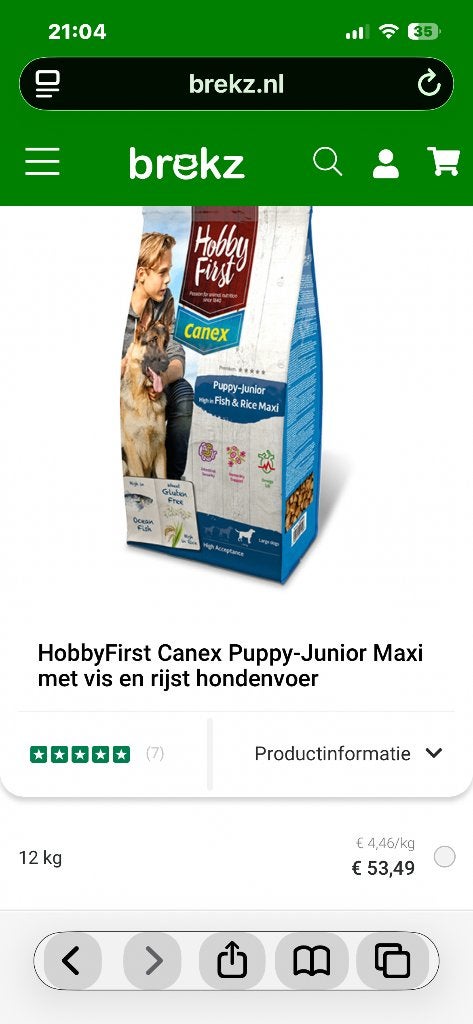 Puppy brokken 12 kilo canex vis&rijst en nog andere brokken, Ophalen, Hond