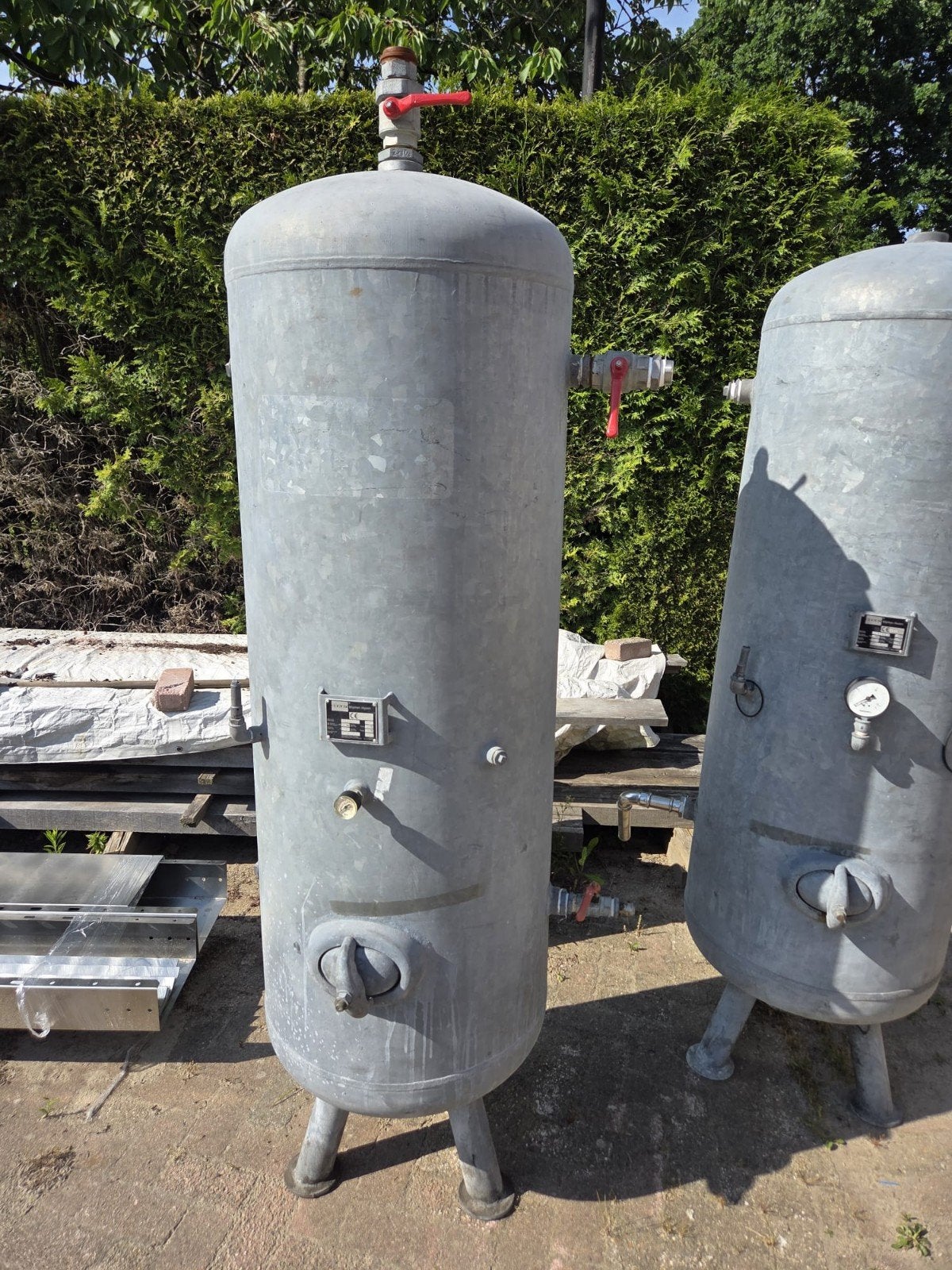 2x Berko Persluchttank / Gastank 500 liter, Ophalen