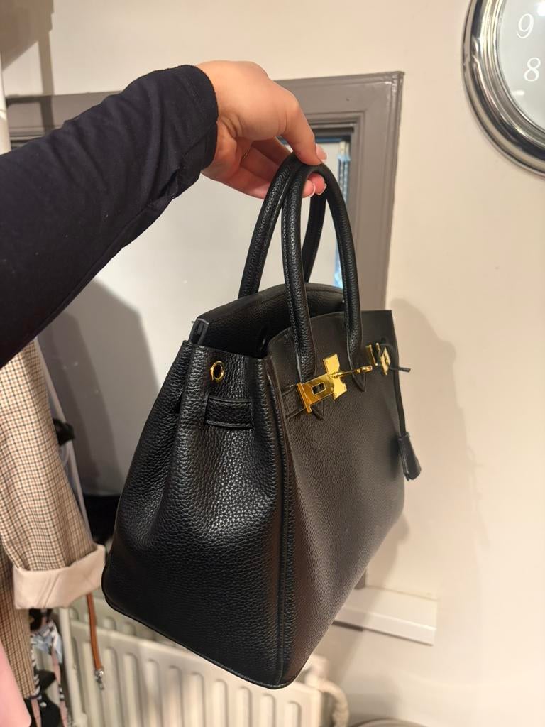 Birkin look bag, Ophalen, Zo goed als nieuw, Zwart