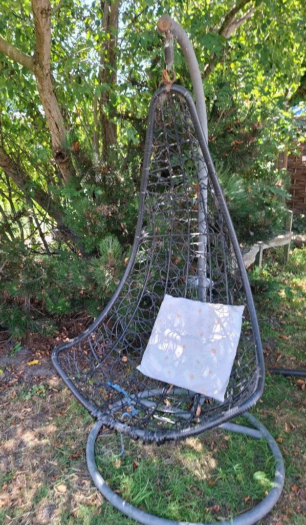 Wicker hangstoel, Tuin en Terras, Ophalen, Gebruikt, Wicker