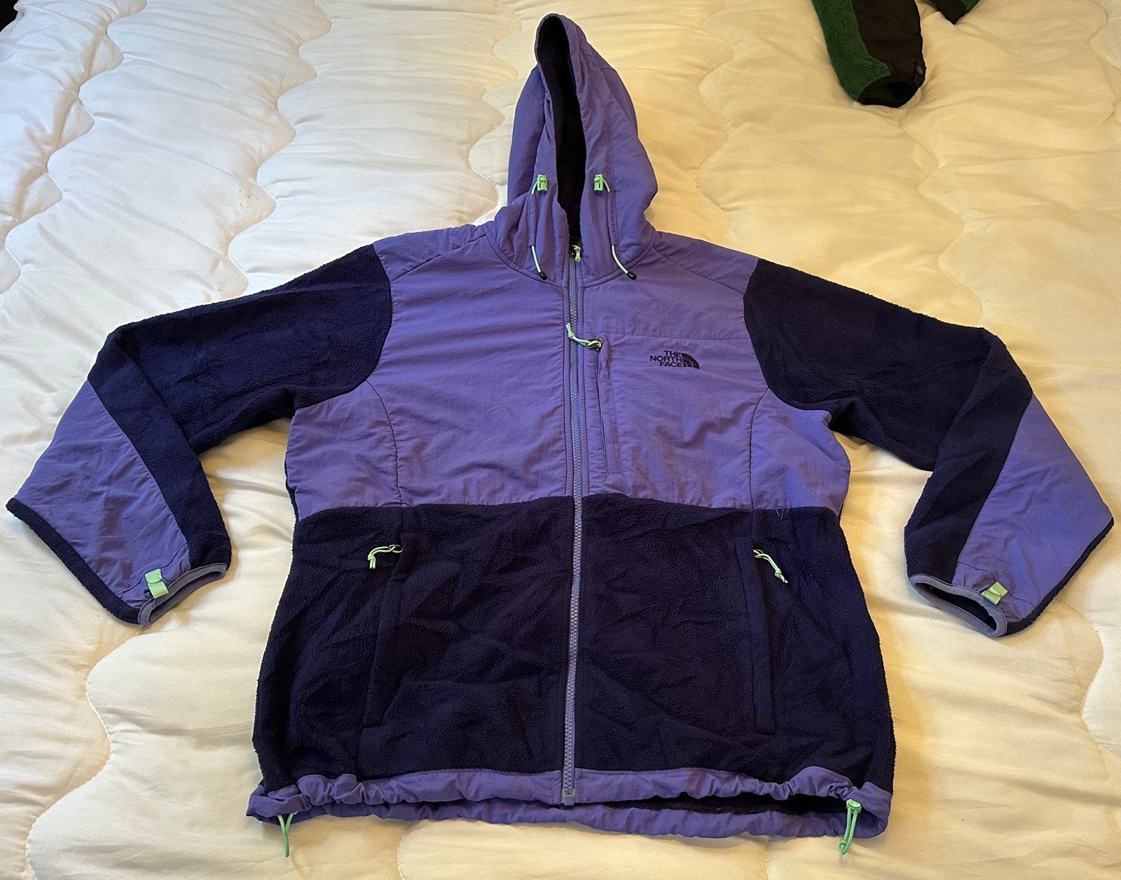 The North Face Denali fleecejack hoodie + capuchon paars XL, Ophalen of Verzenden, Zo goed als nieuw, Maat 46/48 (XL) of groter