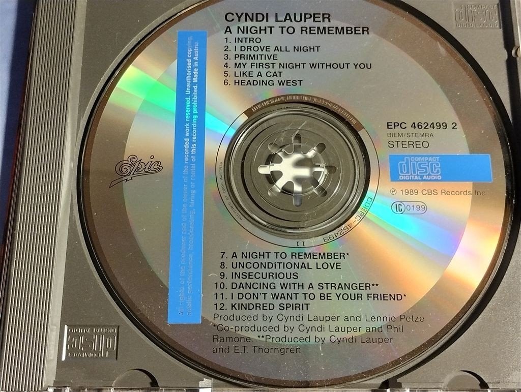 Cyndi Lauper - A Night To Remember, Cd's en Dvd's, Cd's | Pop, Ophalen of Verzenden, Zo goed als nieuw