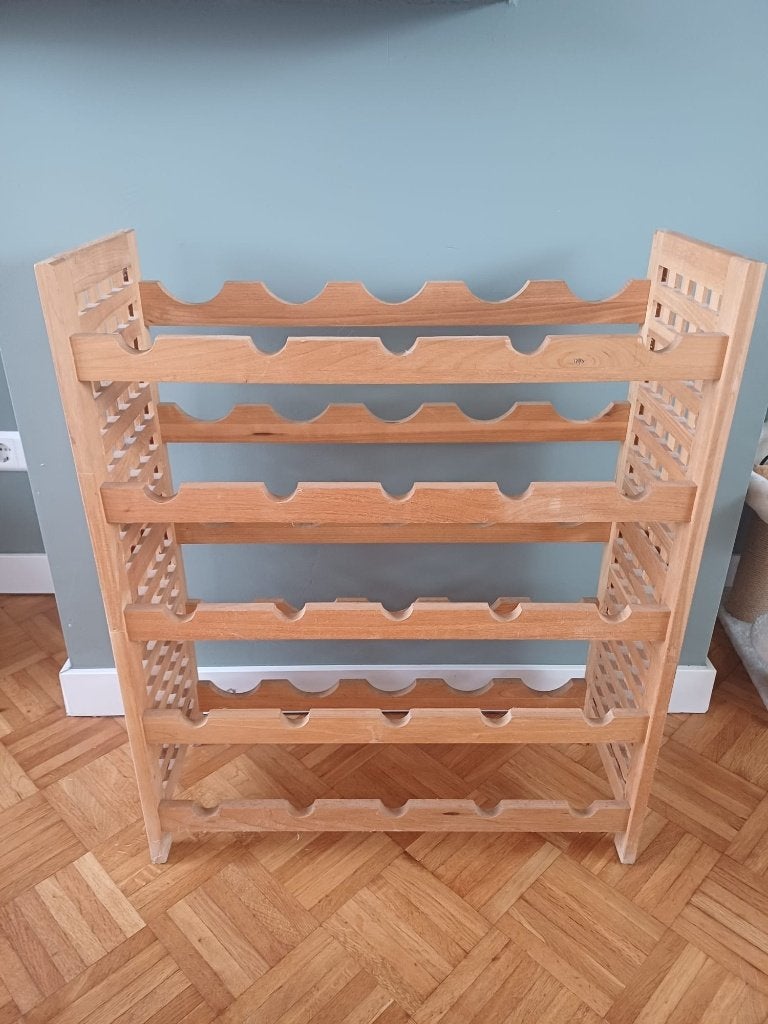 Houten wijnrek, Huis en Inrichting, Woonaccessoires | Wijnrekken, Ophalen, 50 – 75, Gebruikt, 25 flessen of meer