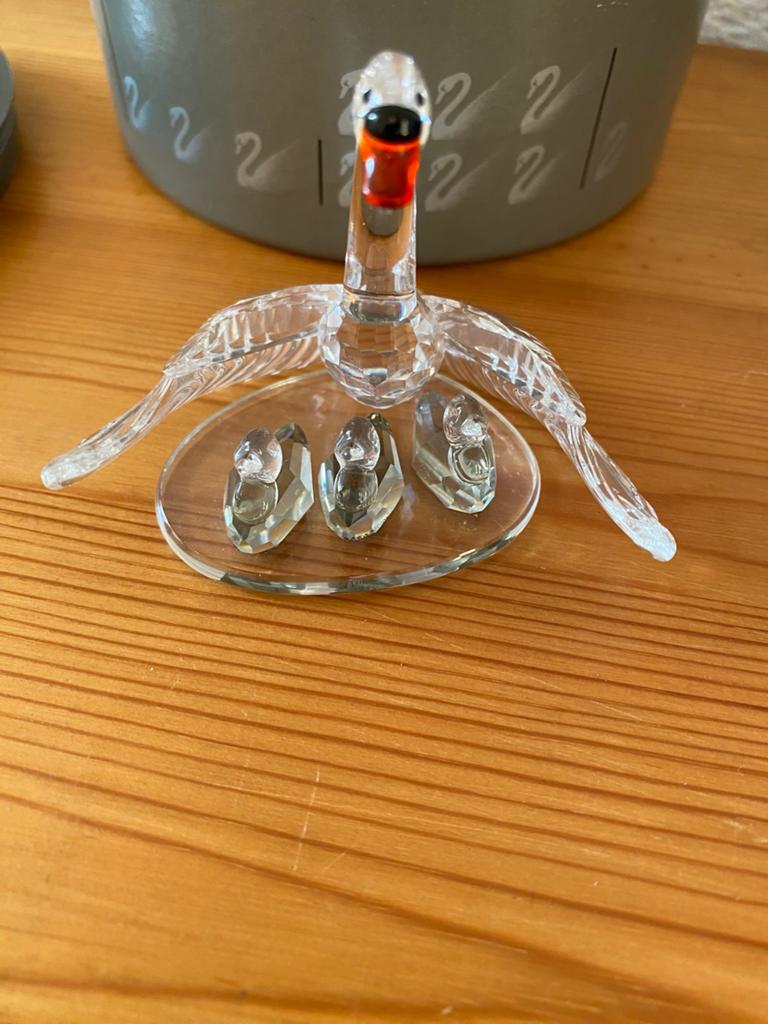 Swarovski Zwaan Familie, zwanen 243373, Ophalen of Verzenden, Zo goed als nieuw, Figuurtje