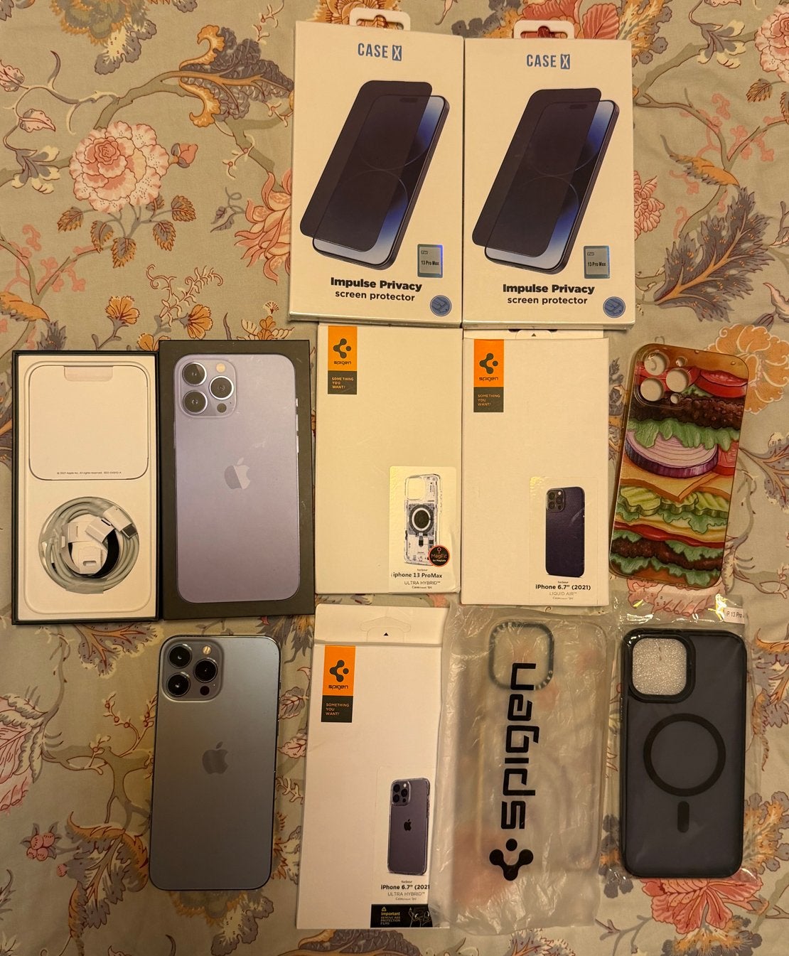 Gebruikte iPhone 13 Pro Max 512GB met accessoires, Gebruikt, Blauw, Ophalen of Verzenden, IPhone 13 Pro Max