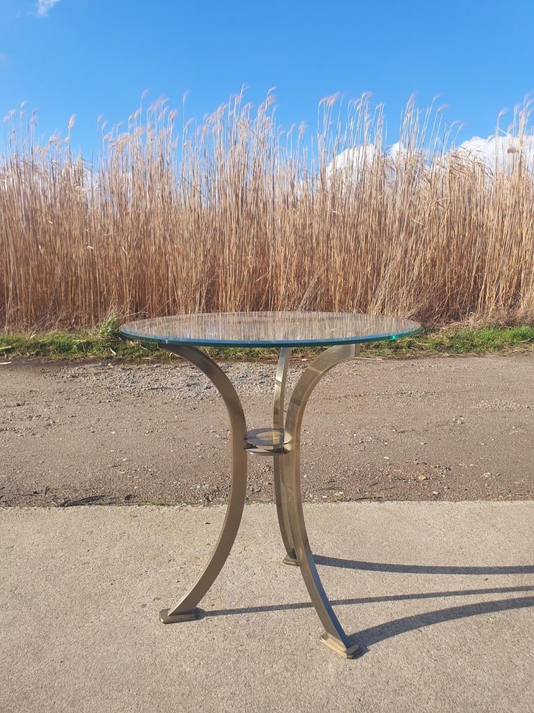 Bijzettafel ø55 cm glas messing / brons hollywood galaxy, Huis en Inrichting, Tafels | Bijzettafels, Minder dan 55 cm, Rond, Italiaans design