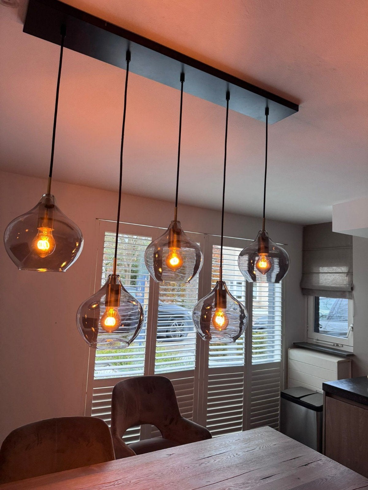 Moderne Hanglamp, Huis en Inrichting, Ophalen, Modern, Industrieel, E27 (groot), Zo goed als nieuw