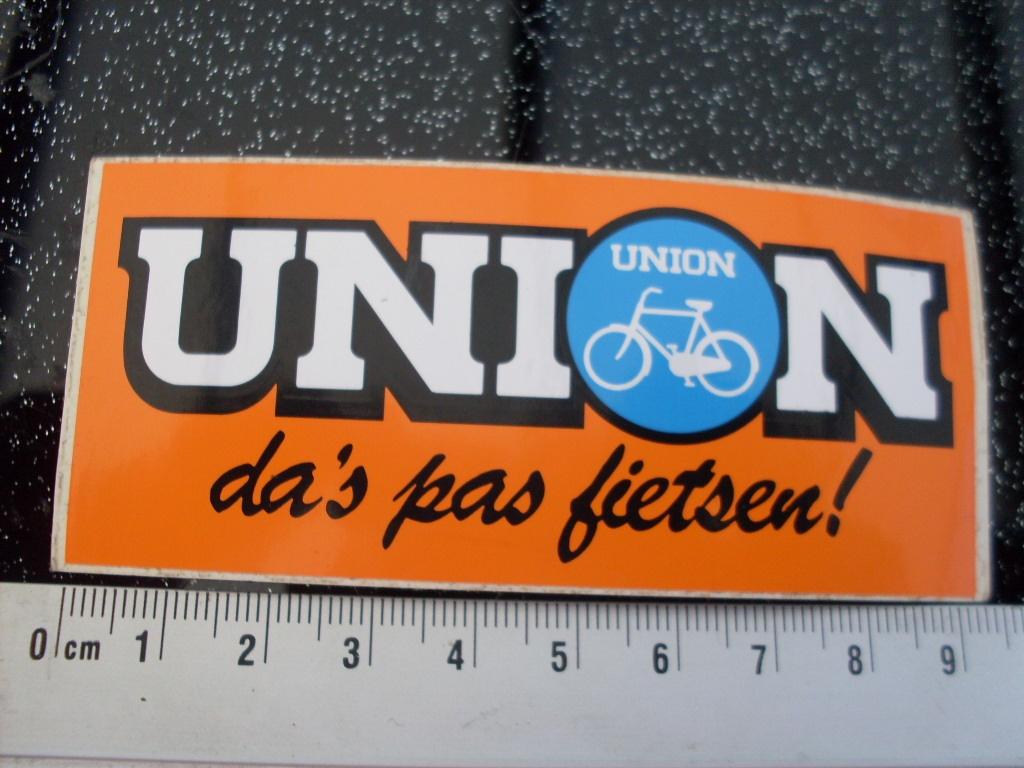 sticker union logo da's pas fietsen! oranje, Verzenden, Zo goed als nieuw, Merk