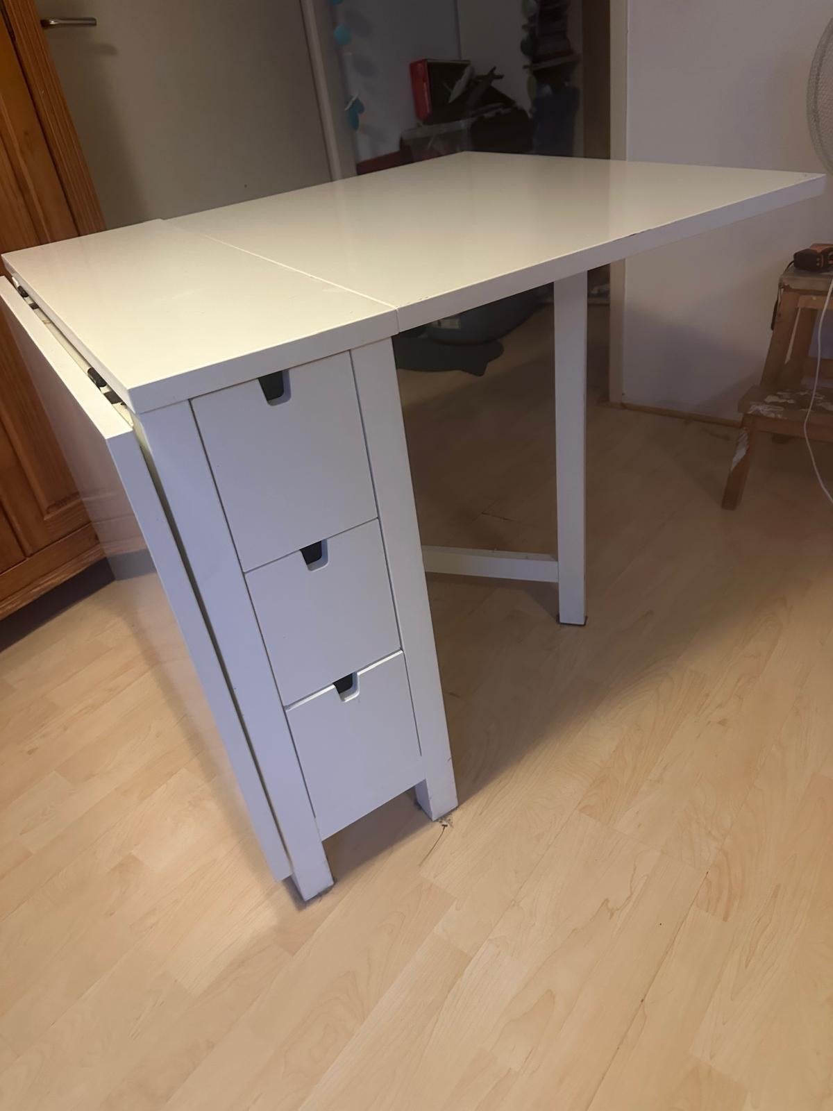 MOET WEG! Praktische uitklapbare klaptafel met lades, Ophalen, Gebruikt, 100 tot 150 cm, 50 tot 100 cm