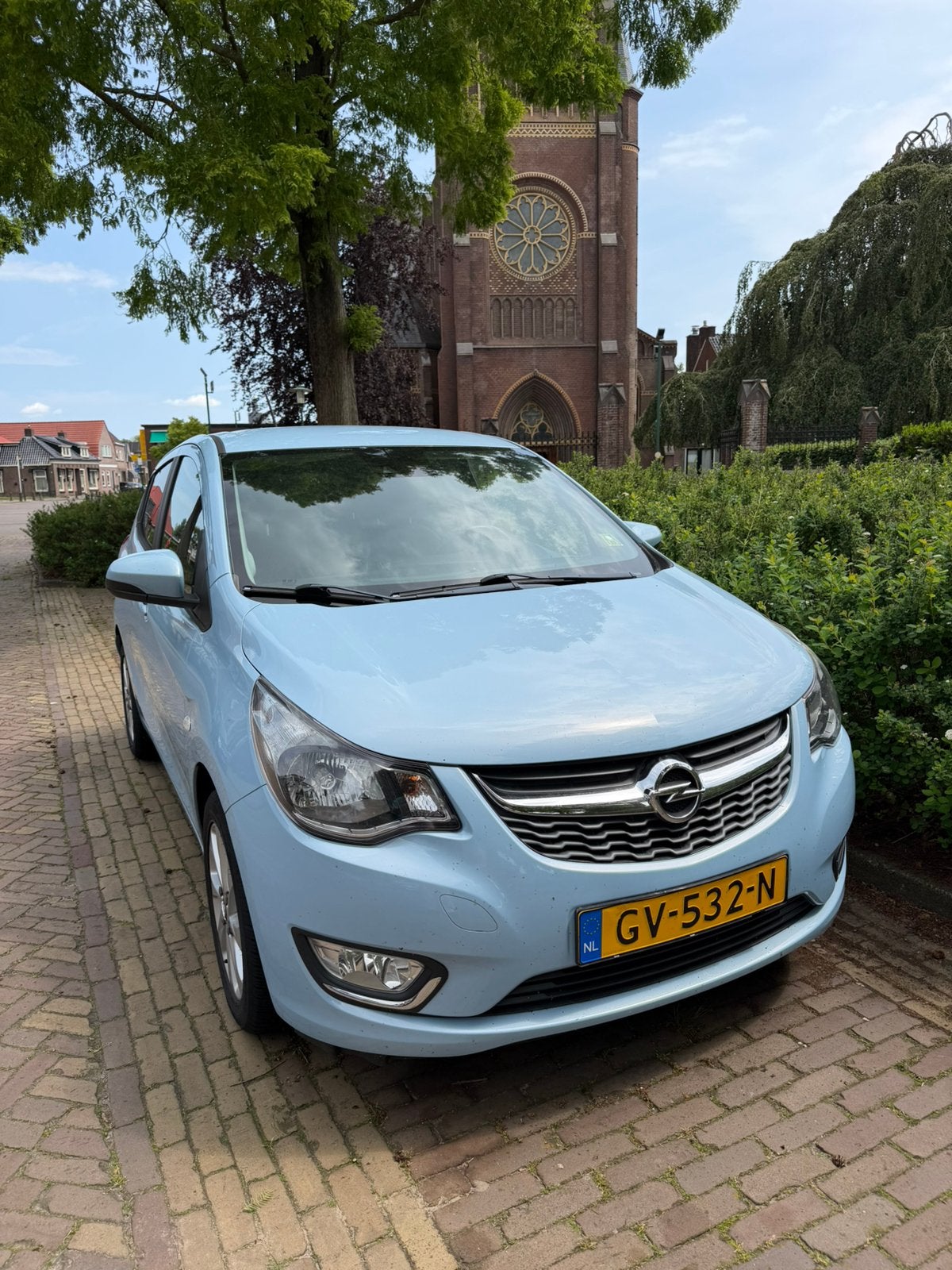 Opel Karl 1.0 Ecoflex 55KW 2015 Blauw, Auto's, Opel, Voorwielaandrijving, 839 kg, 74 pk, Blauw