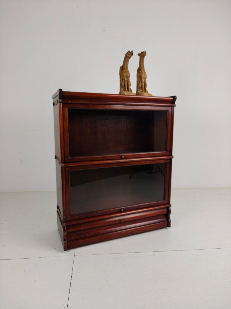 Mahonie Globe-Wernicke modulaire boekenkast met onderlades, Antiek en Kunst, Ophalen of Verzenden