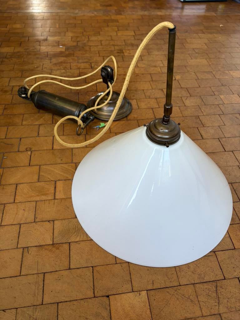 Vintage art-deco hanglamp, Huis en Inrichting, Lampen | Wandlampen, Ophalen, Gebruikt