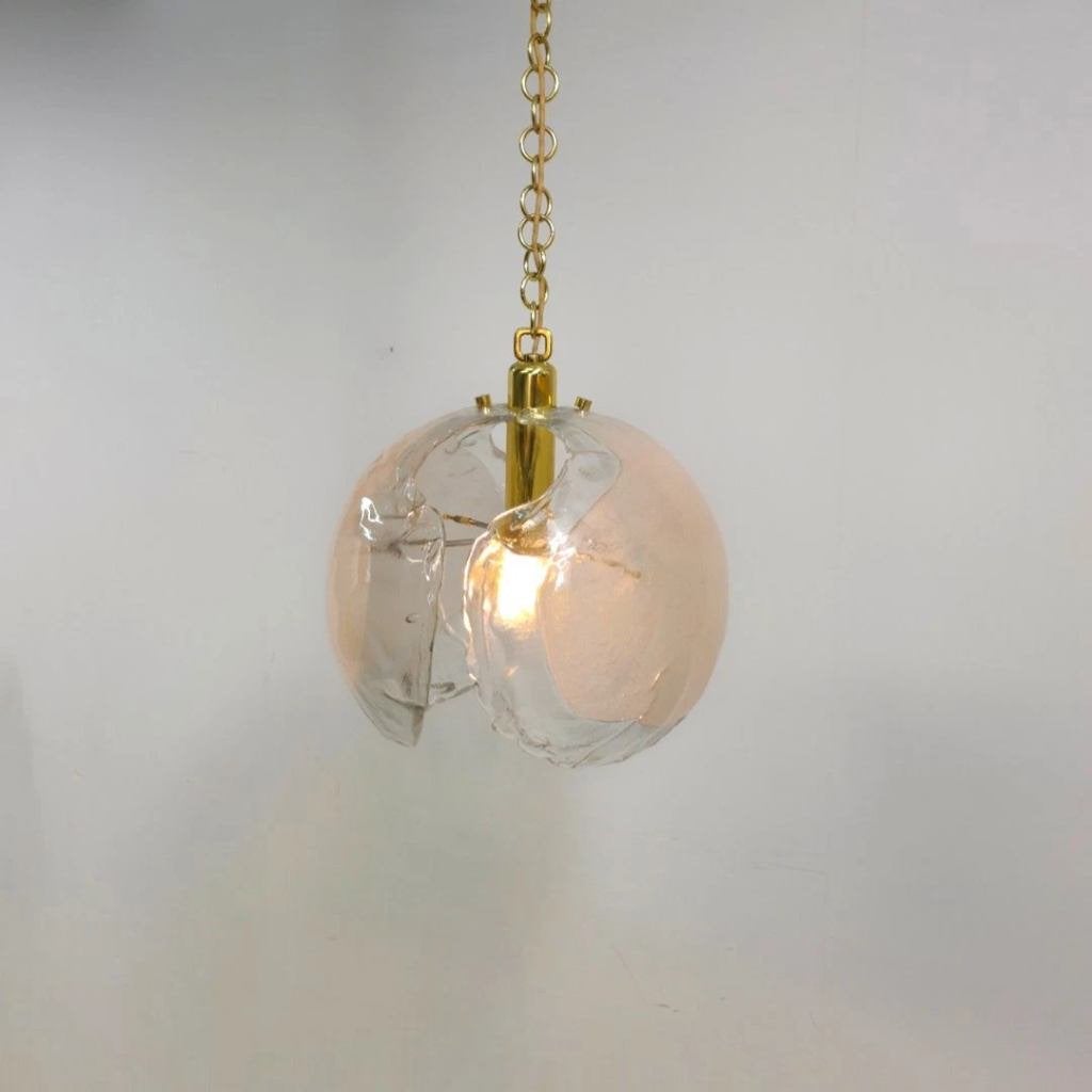 Kaiser murano brutalist hanglamp 70's design, Gebruikt, Glas, Brutalist mid century, E27 (groot)